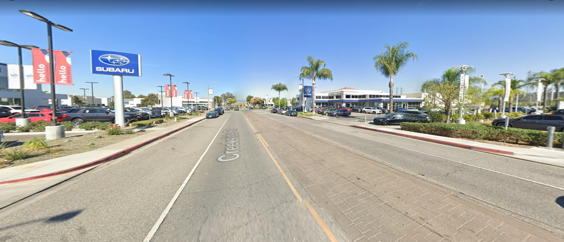 City driving scene
